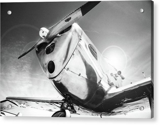 Silver Aircraft, Black and White / Art Photo - Acrylic Print