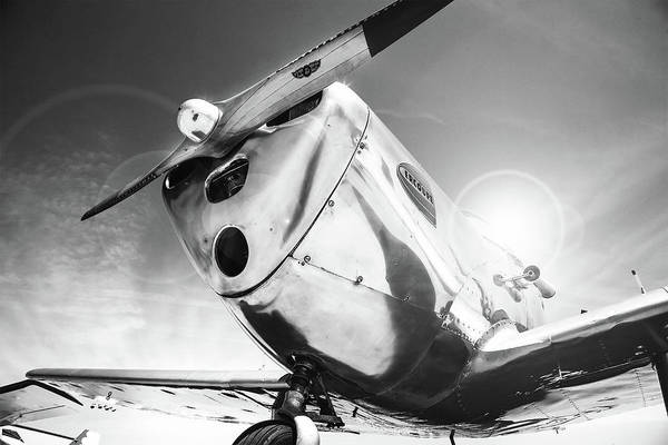 Silver Aircraft, Black and White / Art Photo - Art Print