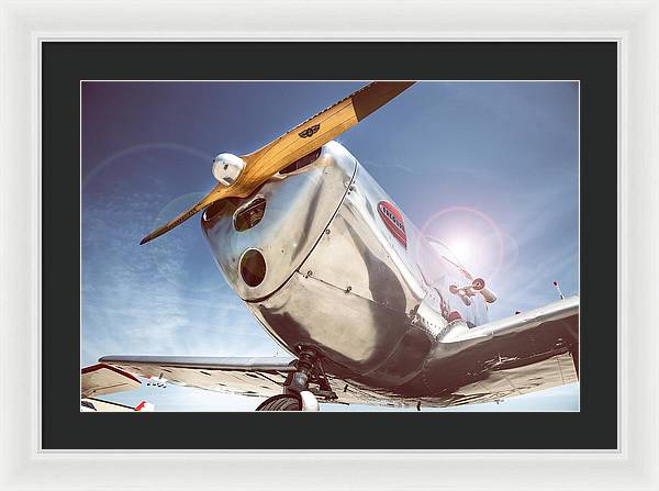 Silver Aircraft / Art Photo - Framed Print