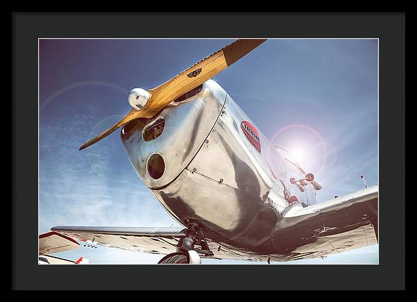 Silver Aircraft / Art Photo - Framed Print