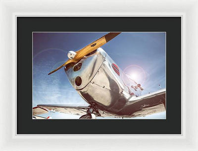 Silver Aircraft / Art Photo - Framed Print