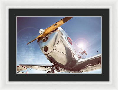 Silver Aircraft / Art Photo - Framed Print