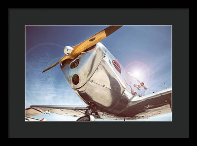 Silver Aircraft / Art Photo - Framed Print