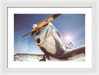 Silver Aircraft / Art Photo - Framed Print