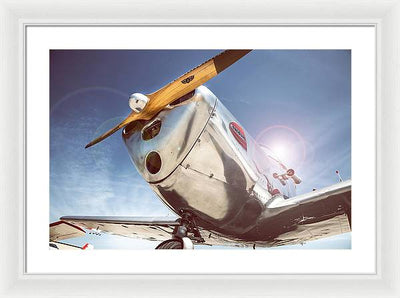 Silver Aircraft / Art Photo - Framed Print