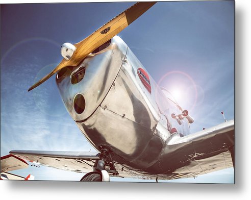 Silver Aircraft / Art Photo - Metal Print