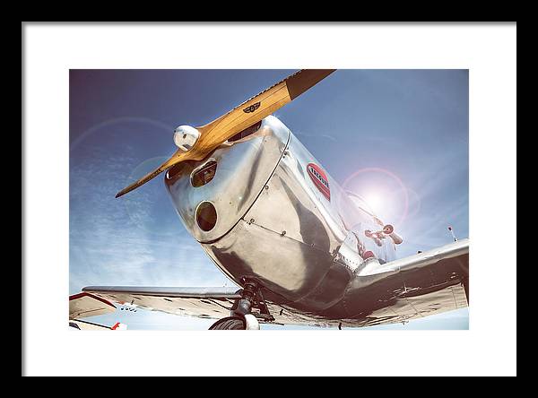 Silver Aircraft / Art Photo - Framed Print