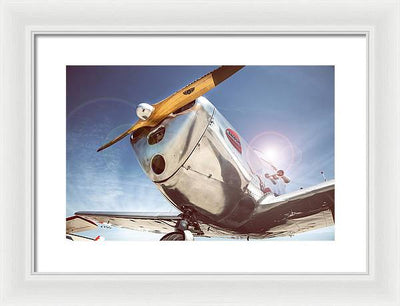 Silver Aircraft / Art Photo - Framed Print