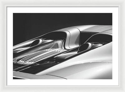 Silver Porsche 918 / Art Photo - Framed Print