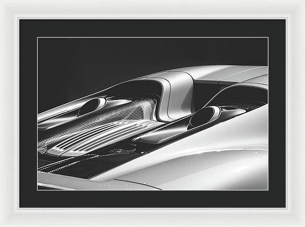 Silver Porsche 918 / Art Photo - Framed Print