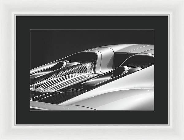 Silver Porsche 918 / Art Photo - Framed Print