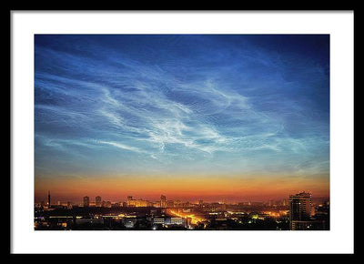 ds in the Sky oSilvery Clouver Yekaterinburg / Art Photo - Framed Print