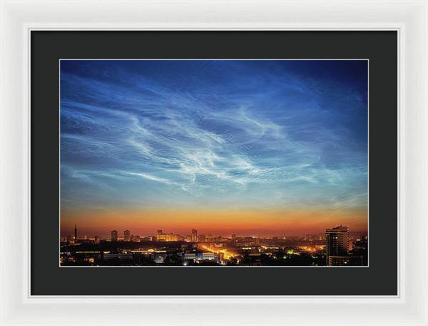 ds in the Sky oSilvery Clouver Yekaterinburg / Art Photo - Framed Print