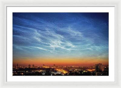 ds in the Sky oSilvery Clouver Yekaterinburg / Art Photo - Framed Print