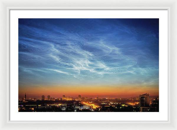 ds in the Sky oSilvery Clouver Yekaterinburg / Art Photo - Framed Print