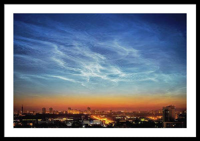 ds in the Sky oSilvery Clouver Yekaterinburg / Art Photo - Framed Print