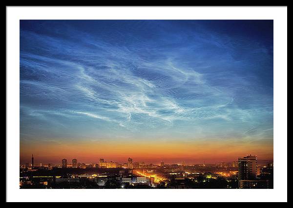 ds in the Sky oSilvery Clouver Yekaterinburg / Art Photo - Framed Print