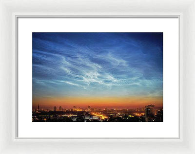 ds in the Sky oSilvery Clouver Yekaterinburg / Art Photo - Framed Print