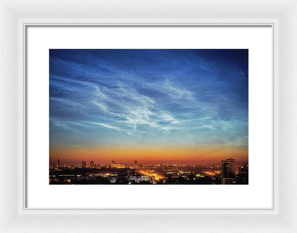 ds in the Sky oSilvery Clouver Yekaterinburg / Art Photo - Framed Print