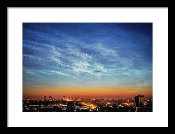 ds in the Sky oSilvery Clouver Yekaterinburg / Art Photo - Framed Print