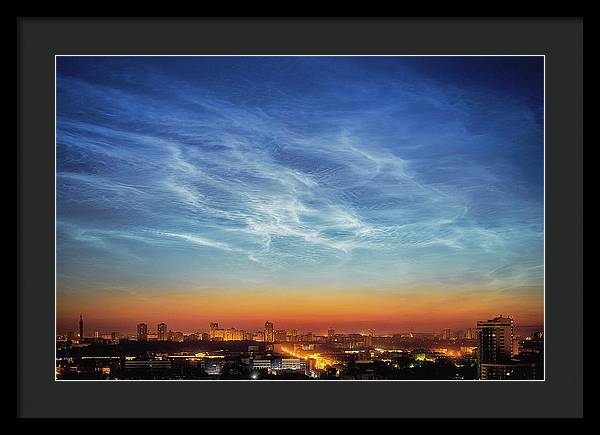 ds in the Sky oSilvery Clouver Yekaterinburg / Art Photo - Framed Print