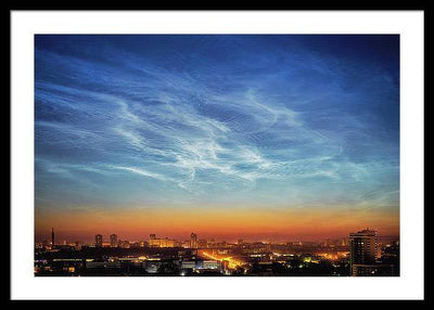 ds in the Sky oSilvery Clouver Yekaterinburg / Art Photo - Framed Print