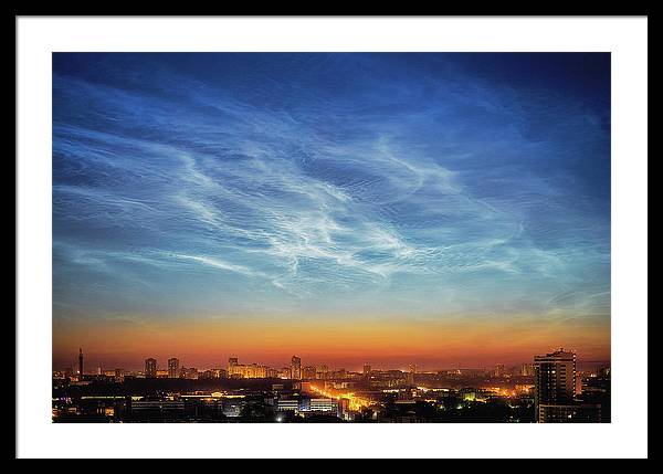 ds in the Sky oSilvery Clouver Yekaterinburg / Art Photo - Framed Print