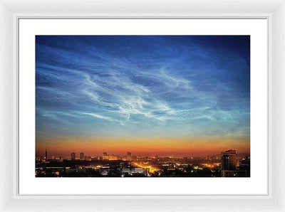 ds in the Sky oSilvery Clouver Yekaterinburg / Art Photo - Framed Print