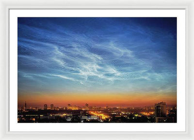 ds in the Sky oSilvery Clouver Yekaterinburg / Art Photo - Framed Print