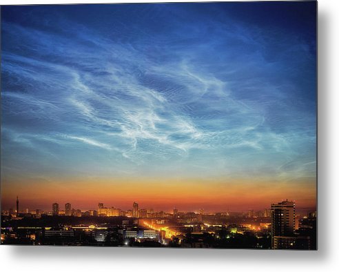 ds in the Sky oSilvery Clouver Yekaterinburg / Art Photo - Metal Print