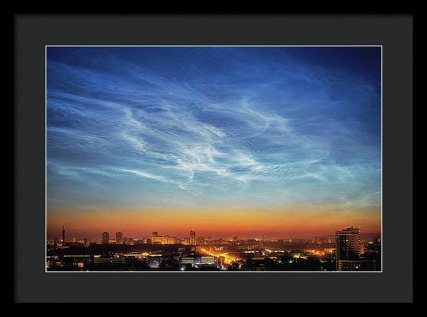 ds in the Sky oSilvery Clouver Yekaterinburg / Art Photo - Framed Print