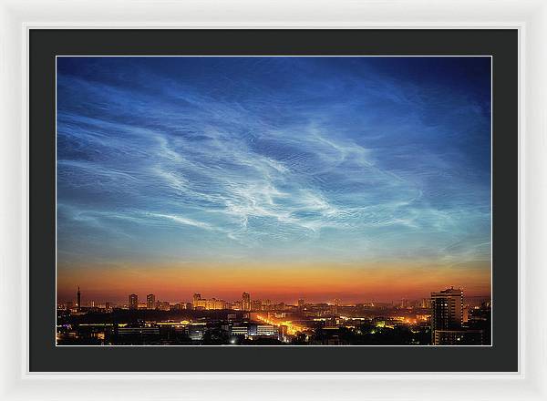 ds in the Sky oSilvery Clouver Yekaterinburg / Art Photo - Framed Print