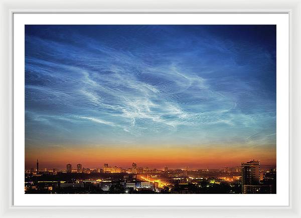 ds in the Sky oSilvery Clouver Yekaterinburg / Art Photo - Framed Print