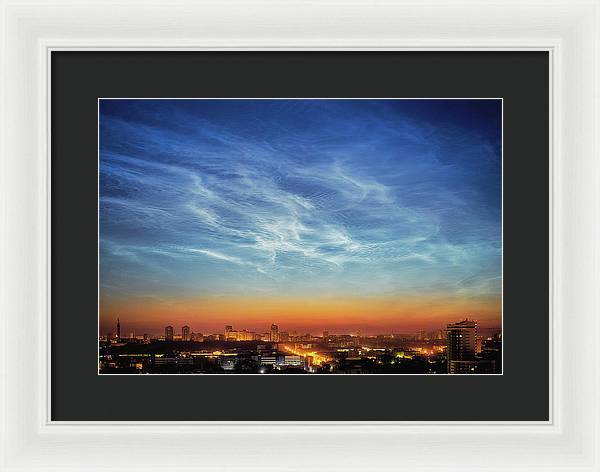 ds in the Sky oSilvery Clouver Yekaterinburg / Art Photo - Framed Print