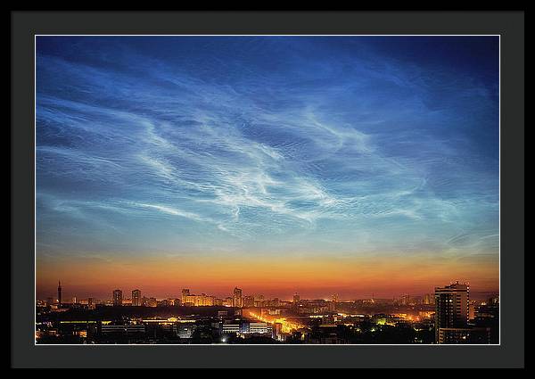 ds in the Sky oSilvery Clouver Yekaterinburg / Art Photo - Framed Print