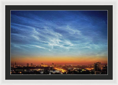 ds in the Sky oSilvery Clouver Yekaterinburg / Art Photo - Framed Print