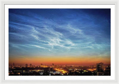 ds in the Sky oSilvery Clouver Yekaterinburg / Art Photo - Framed Print