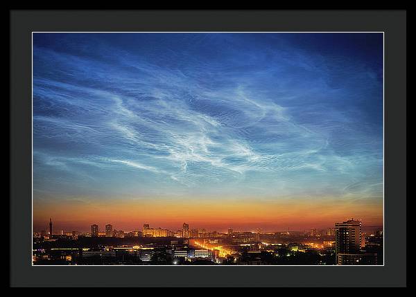 ds in the Sky oSilvery Clouver Yekaterinburg / Art Photo - Framed Print