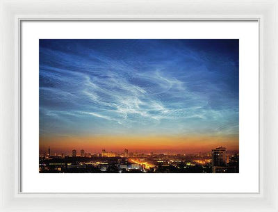 ds in the Sky oSilvery Clouver Yekaterinburg / Art Photo - Framed Print