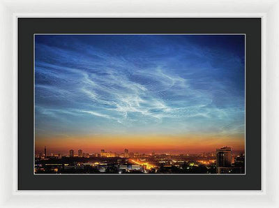 ds in the Sky oSilvery Clouver Yekaterinburg / Art Photo - Framed Print