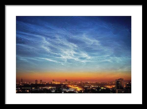 ds in the Sky oSilvery Clouver Yekaterinburg / Art Photo - Framed Print