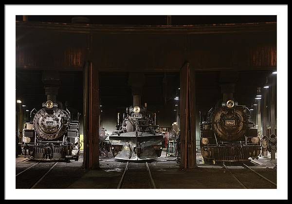 Steam Locomotives / Art Photo - Framed Print