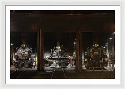 Steam Locomotives / Art Photo - Framed Print