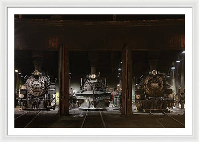 Steam Locomotives / Art Photo - Framed Print