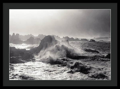 Storm Coming from the West, Black and White / Art Photo - Framed Print