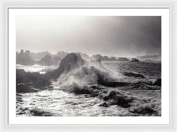 Storm Coming from the West, Black and White / Art Photo - Framed Print