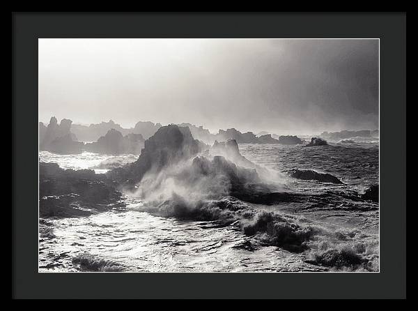 Storm Coming from the West, Black and White / Art Photo - Framed Print