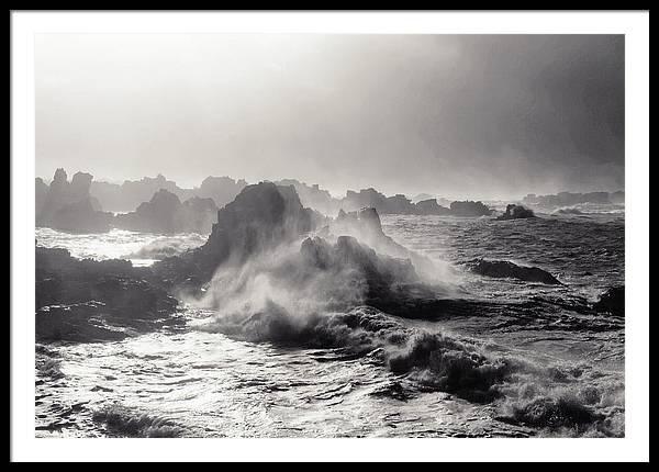 Storm Coming from the West, Black and White / Art Photo - Framed Print