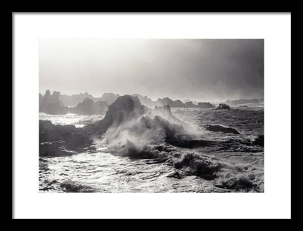 Storm Coming from the West, Black and White / Art Photo - Framed Print