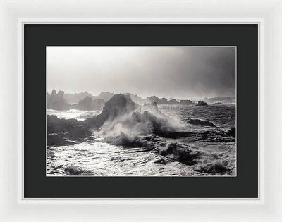 Storm Coming from the West, Black and White / Art Photo - Framed Print